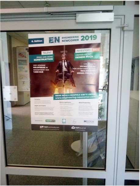 CADENAS_DE's tweet image. Die Schulen hängen schon fleißig Plakate auf &amp;amp; die ersten Studenten melden ihre Projekte an. Wir sind schon gespannt, wer dieses Jahr beim #EngineeringNewcomer 2019 mit seiner Arbeit überzeugen kann. Auf die Gewinner warten 7000€ engineering-newcomer.com #hochschule #universität