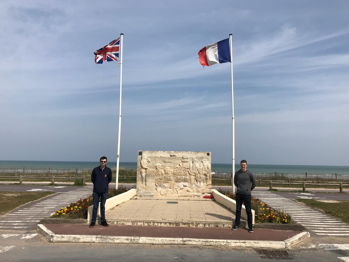 Officer Cadets visiting Sword Beach, near Ouistreham, when returning from Easter Deployment 1. #1PBSEasterDeployment19