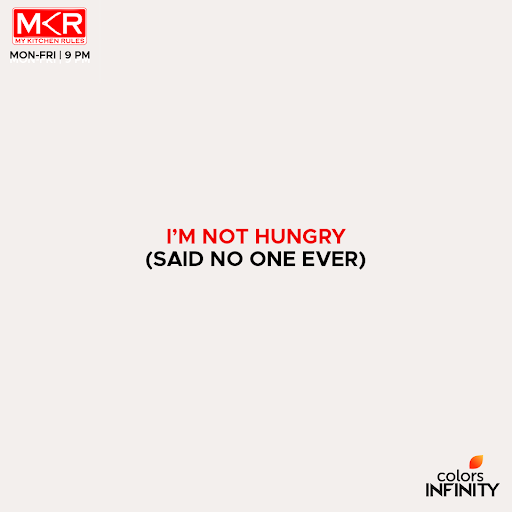 colors_infinity's tweet photo. For those #ForeverHungry foodies, catch #MyKitchenRules U.S. Season 1 on weekdays at 9 PM. #MKRonInfinity
Contact your cable operator now to get the best of Colors Infinity at ₹5 per month or subscribe to the Colors Wala Family Pack to get 24 channels at ₹30 per month. https://t.co/wZKqE4cUqu
