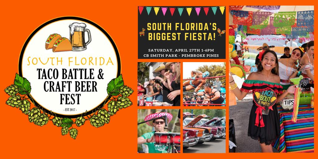 Tacos I Craft Beer I Livemusic I Luchalibre I Mariachi l Kidszone Local Vendors l Classic Cars | Taco Eating Contest | Pinatas!
.
#soflotacofest - Best ticket in town! 🌮🍻🎶🚘 ow.ly/WLAv50qBcsv .

#tacos #craftbeer #beer #margaritas #rum #tequila #fiesta #southflorida