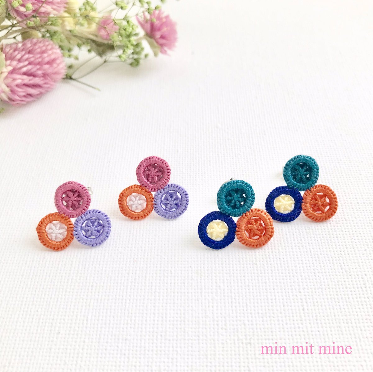 Min Mit Mine ミンミットミーネ Pa Twitter オレンジ 刺繍糸のアクセサリー ハンドメイドアクセサリー