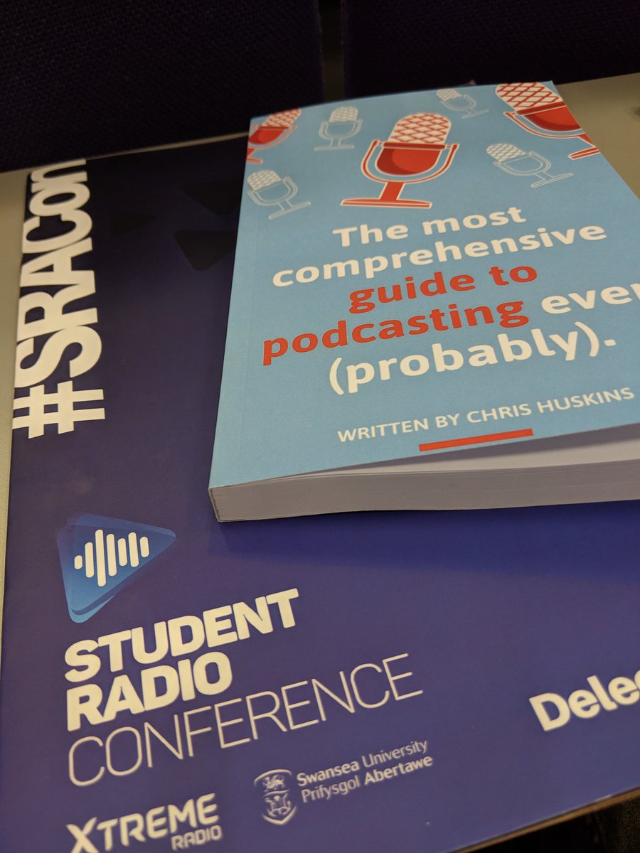 thejamesslater's tweet photo. Thanks @chrishuskins for my copy of your book, from your amazing @SRA podcasting talk. Time for me to get stuck in and put your advice to good use. 😄 #SRACon https://t.co/znj77nFCOV