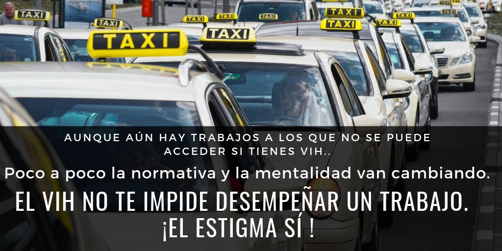InfoVIHCruzRoja's tweet photo. El #VIH no se transmite por contacto social en el trabajo. Poco a poco las administraciones van modificando sus regulaciones para que las personas con VIH puedan ejercer profesiones como la de taxista y se acabe con el #estigma que sufren. https://t.co/4U8pqSfSS4