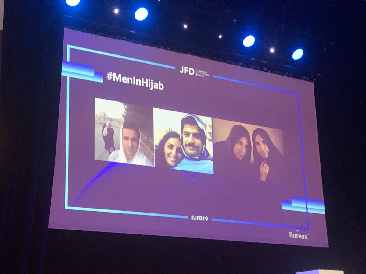 La force des réseaux sociaux par les hashtags militants #MenInHidjab l’initiative des hommes iraniens qui soutiennent les femmes qui revendiquent le droit de ne pas porter le voile. <a href="/wavestone_/">Wavestone</a> #JFD19