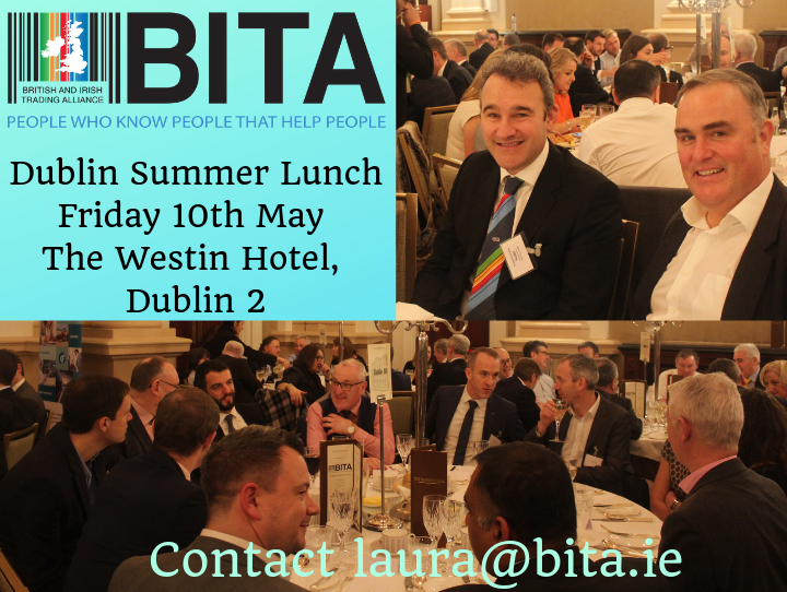 BITAIntl's tweet photo. Dublin Summer Lunch 2019

Our #Dublin Summer Lunch is being held at the Westin Hotel in Dublin on the 7th June. This annual sell-out event is always very well attended by guests from both sides of the Irish Sea

+44(0)7587 035740

https://t.co/0WF3x6iCwm https://t.co/P59AJyn23D