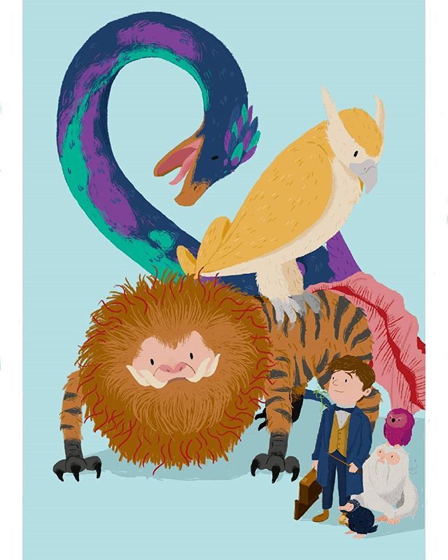 ilustrique's tweet photo. Hi guyyyyyyyyys!! So here's a piece I wanted to do, since I saw the first movie of "Fantastic Beasts". Now with the second out I got more excited than ever!! Hope you like it!! #FantasticBeasts #Newt #Bowtruckle🌱 #Niffler #Demiguise #Fwooper #Occamy … https://t.co/zljElrgk5B https://t.co/RtwaO8mFSI