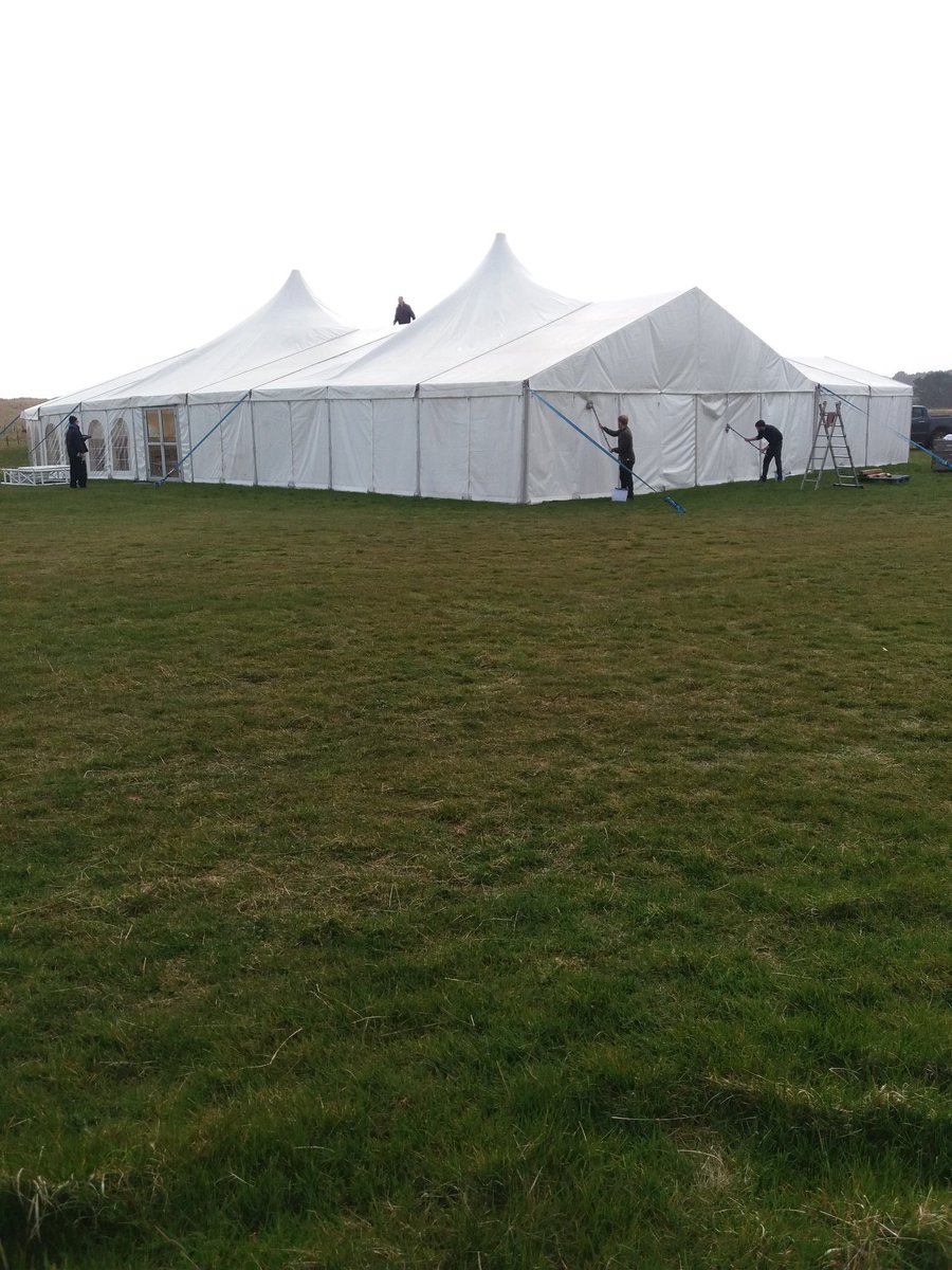 Marquee getting a spring clean .