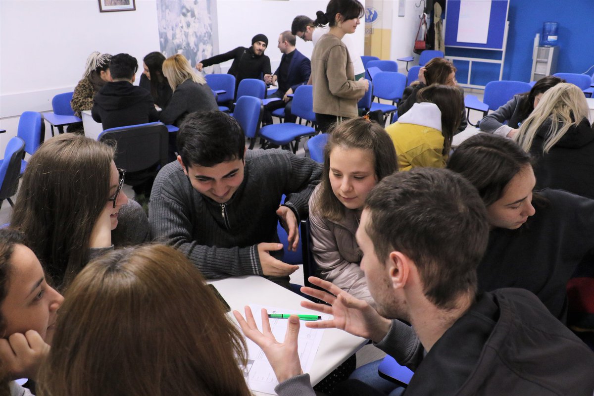 psdalab's tweet photo. #IBSU students at our workshop creating #idealcustomerprofiles for planning communication campaign on #plasticwaste separation using #undp #hackerstoolkit.
#inno4dev @UNDPGeorgia @ibsu1995 @SesiliVerdzadze @etunaburd @sbalanchivadze @S_Khatuna https://t.co/XLvgC1zc8g
