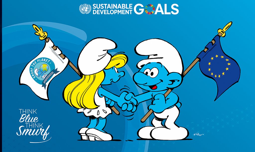 EU_Commission's tweet photo. We have no ocean B, just as we don’t have a planet B.
The EU and the Smurfs join forces to clean up beaches across the world and encourage everyone to take care of our oceans → https://t.co/Zdf7I63lHA #EUBeachCleanUp #GlobalGoals https://t.co/jQrRskSS5r