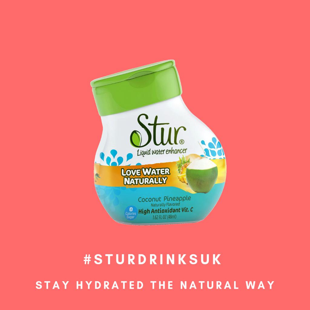 Stur Coconut Pineapple Antioxidant Water Enhancer 1.62 Fl Oz, Powdered  Drinks & Mixes
