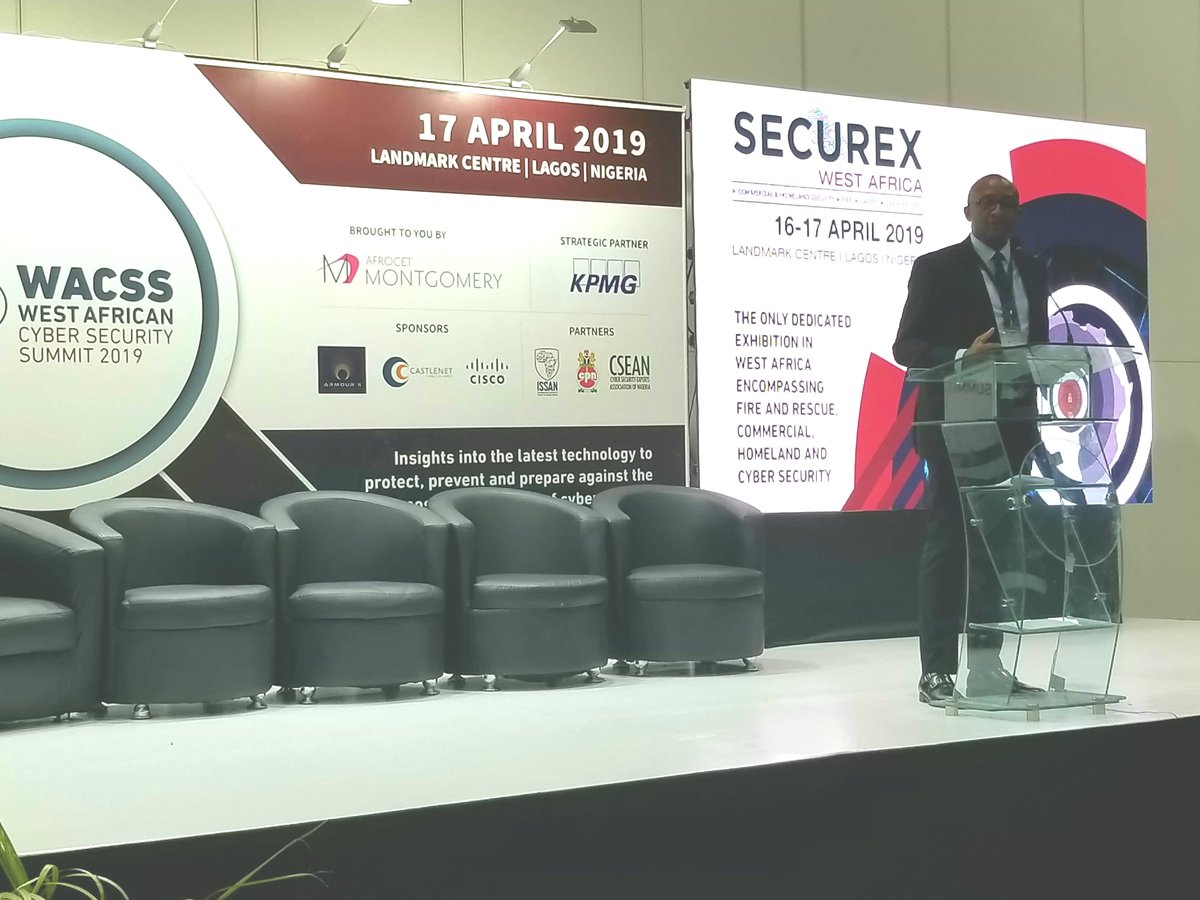 KPMG_NG's tweet photo. John Anyanwu, Partner, Technology Advisory, @KPMG_NG , gives an introductory speech to commence the Securex WACSS event. #cybersecurity #cyberawareness #kpmgnigeria #kpmgafrica #wacss #securex https://t.co/5LjrA4KqHq
