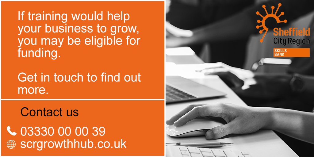 Do you think training could help you develop your business?
#SkillsBank provides employers across #SheffieldCityRegion access to high-quality training &amp; funding that will enable them to develop their business. Visit scrgrowthhub.co.uk/services/skill… #Training #BusinessSupport