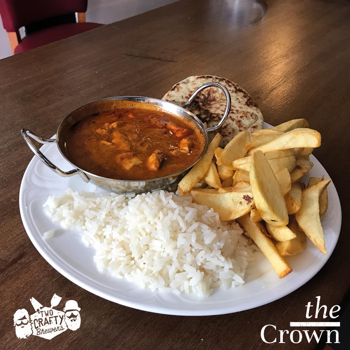 CrownInnClav's tweet photo. Just rice? Just chips? We're settling this everlasting question by giving you both with Scary Mary's Bostin Curry! Come down and give it a try if you're in the area. 
#BLKCOUNTRYHOUR #curry #chipsandrice #thecrowninn #claverley #wolverhapmton #shropshire #bostinfittle https://t.co/WsyS974MHD