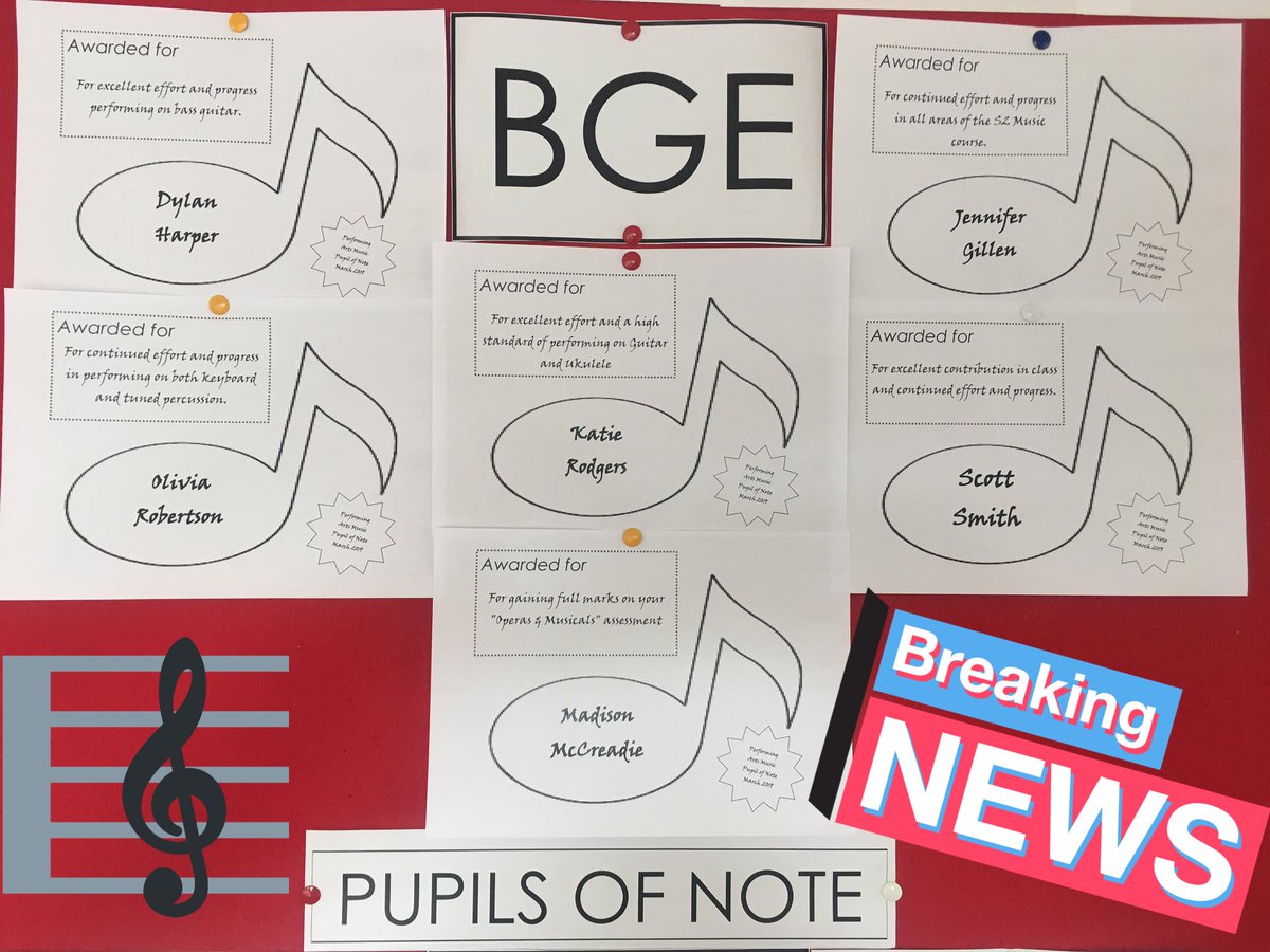 🎉 Brilliant BGE pupils for March 2019! 🎉 Huge congratulations and well done to you all for hard work and commitment in class! 🎼@invacad #weareinverclydeacademy