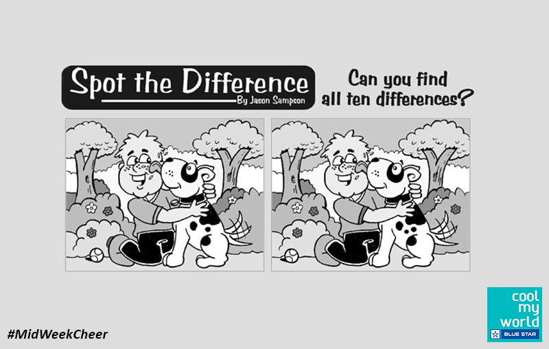 Cool_My_World's tweet photo. Do you see a difference? We definitely do. Take a 5-minute #MidweekCheer break to spot all the 12 differences. https://t.co/lH1L0PifED