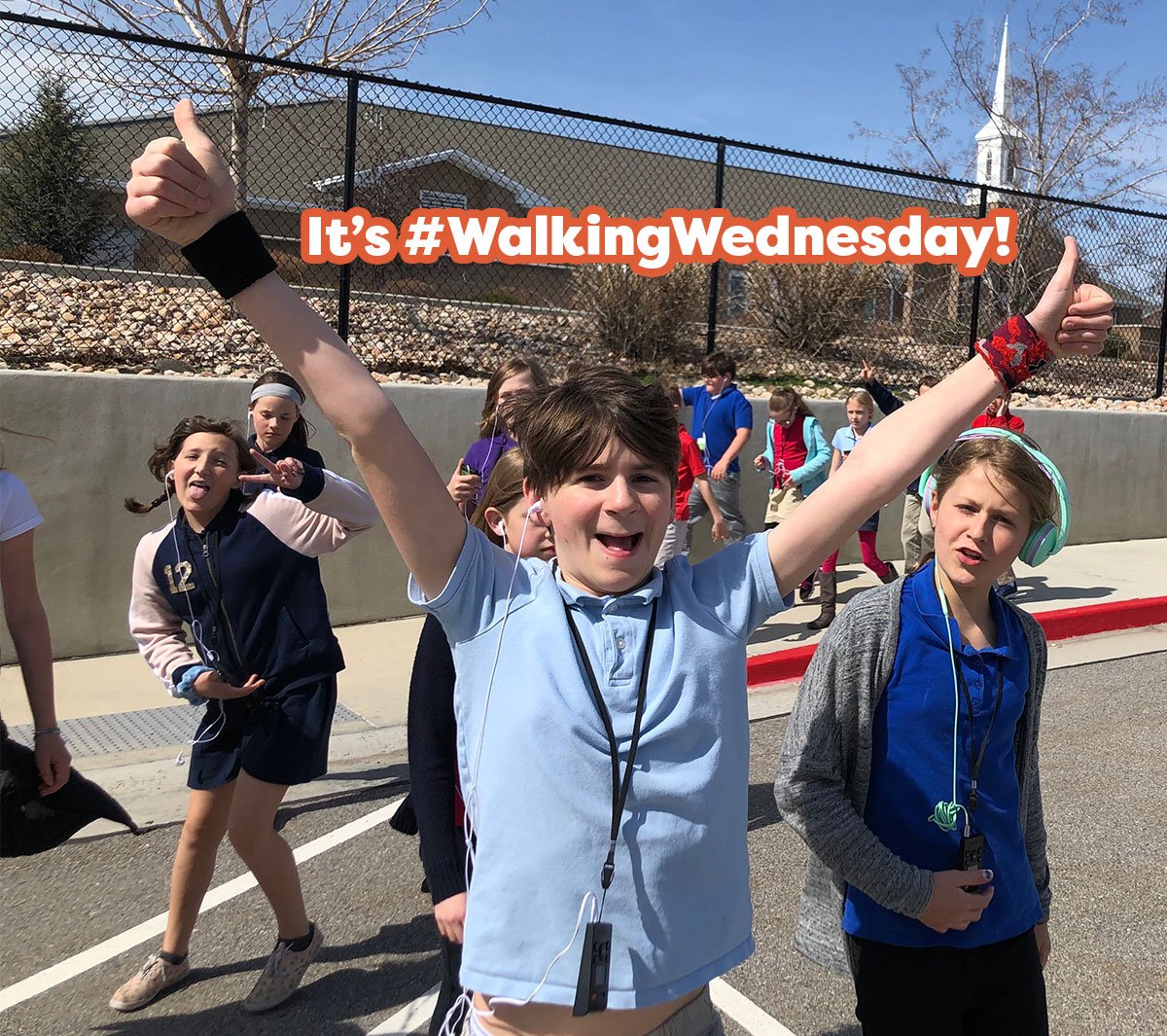 walkingclassrm's tweet photo. What could be better than #WalkingWednesday? Maybe adding #WalkingMonday, #WalkingTuesday, #WalkingThursday, #WalkingFriday... Just sayin' #TheWalkingClassroom #walkmore #activekids https://t.co/Tf6KXCZbN6