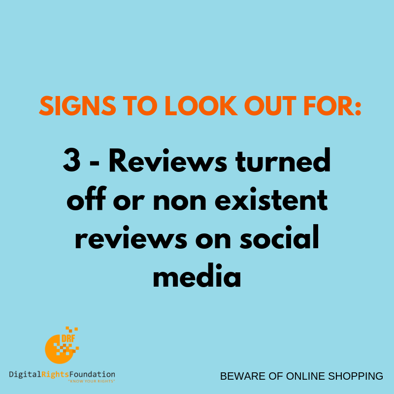 DigitalRightsPK's tweet photo. Protect yourself against scams with online shops and ensure your safety by looking out for signs before making any purchase.

If you are going through a similar situation and need advice, call on our Helpline at 0800-39393 from 9AM to 5PM.
#Digitalrightsfoundation https://t.co/cqsZJoIqf5