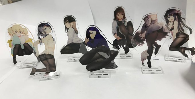 「くろタイツDEEP」グッズ先出し情報としましてアクリルフィギュアを7種製作進行中です
今回は
Aちき(@atikix)
あやみ(@ayamy_garubinu) 
カントク(@kantoku_5th )
じゃが山たらヲ(@jagatara00)
NOCO(@NOCO9999) 
ミモザ(@96mimo414)
よむ(@y_o_m_y_o_m)
(五十音順・敬称略) 