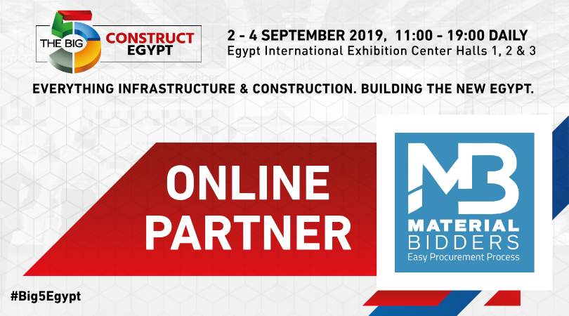 MaterialBidders's tweet photo. THE EVENT IS BACK, BIGGER & BETTER IN 2019
It is an honor and a privilege for “Material Bidders” to be Online Partner to the country's largest construction event “ The Big 5 Construct Egypt “
https://t.co/BgJgWeTVfi
#Big5Egypt #Egypt #materialbidders #InvestInEgypt #ThisIsEgypt https://t.co/8ahdmbFxNd