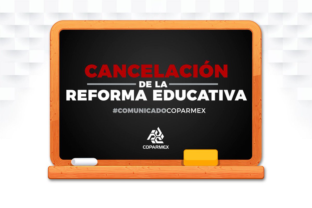 jsierraalvarez's tweet photo. 📌 En @Coparmex lamentamos que el Presidente @lopezobrador_ ceda a las presiones de una facción sindical y abandone el cumplimiento de las leyes educativas 📚 #ComunicadoCoparmex 👉🏼 https://t.co/HfY0WSCdKe https://t.co/jcVEH1ohpI
