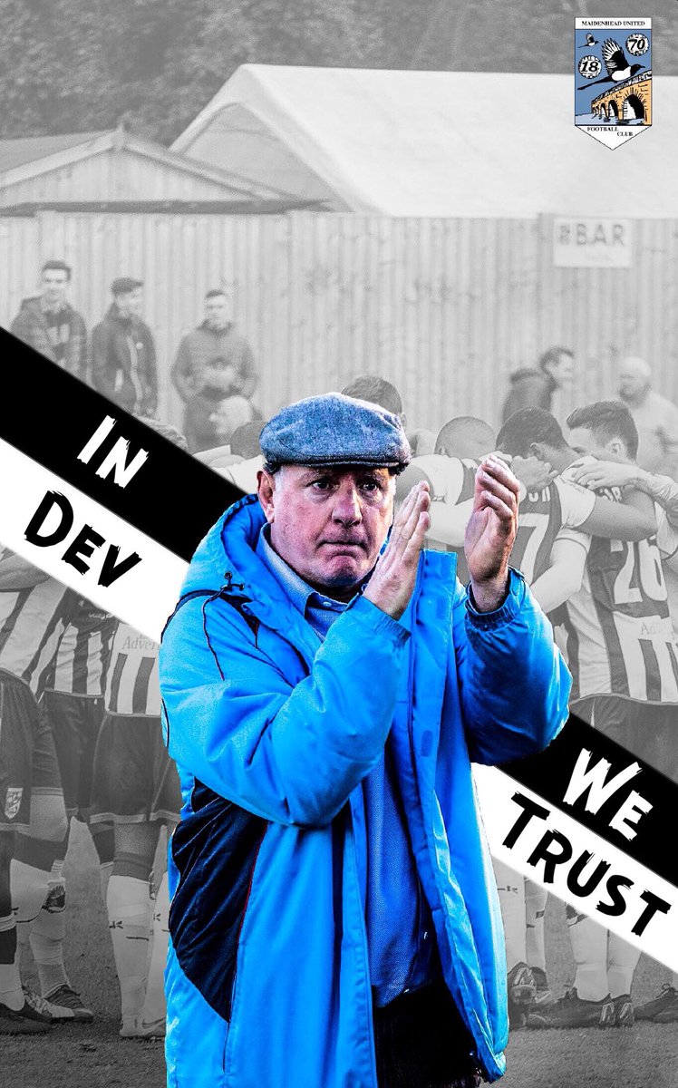 MUFCYorkRoad's tweet photo. π² | #DevDelivers to secure a 3οΈβ£rd season in the @TheNationalLge.
This weekβs #WallpaperWednesday feature is manager Alan Devonshire!
β«οΈβͺοΈ #InDevWeTrust https://t.co/LYkll0s5lc