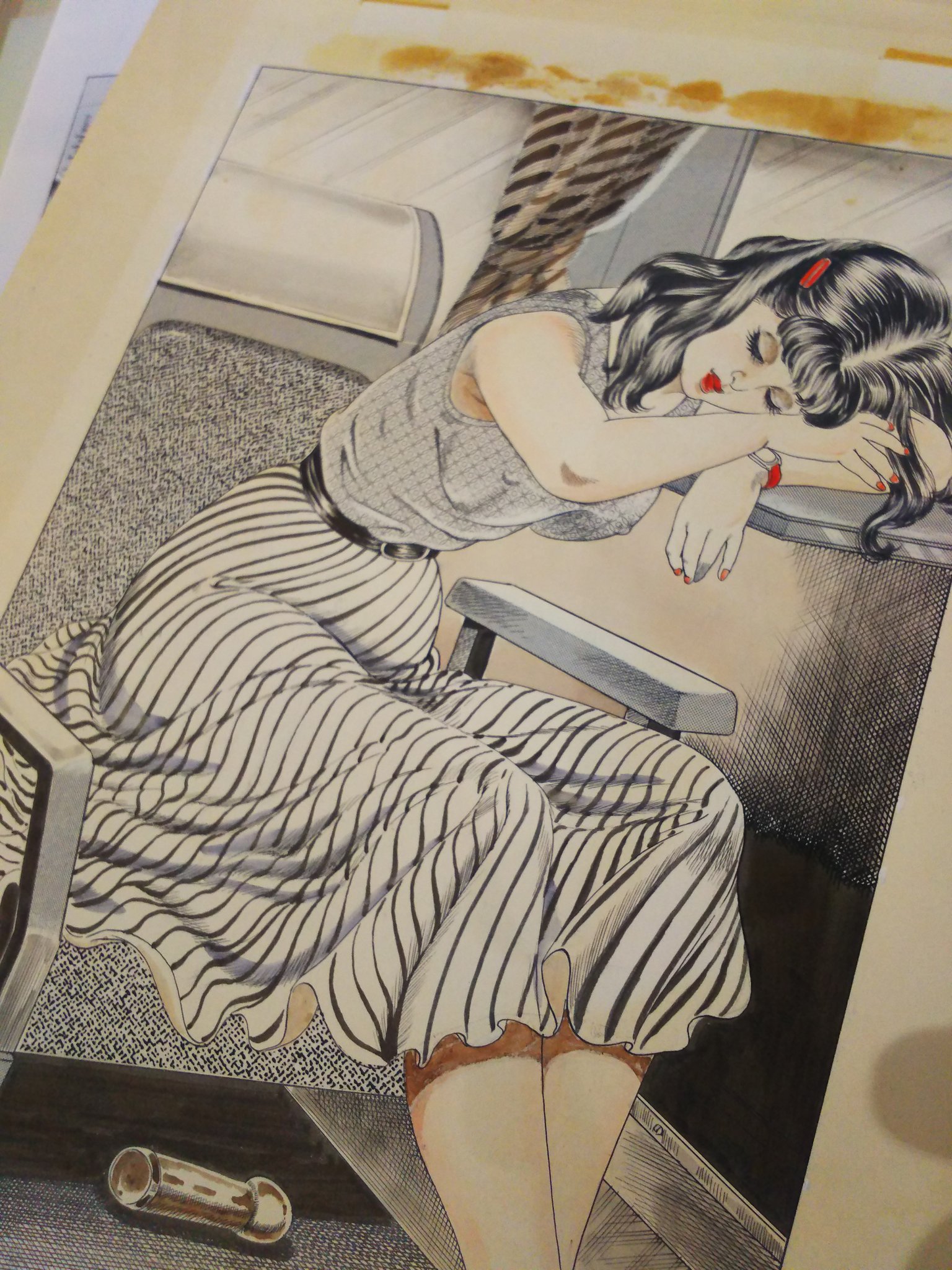 X 上的♥おおかみ書房公式/劇画狼♥：「林昌也の30年前の３色！ 美！！ #漫画ローレンス展https://t.co/J64DimHCLW」 / X