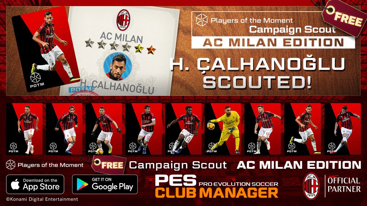 yuzhaLianda's tweet photo. You have scouted H. ÇALHANOĞLU from Milan! A free scout that guarantees a Partner Stars is underway as well! https://t.co/3CQbKNokA5
