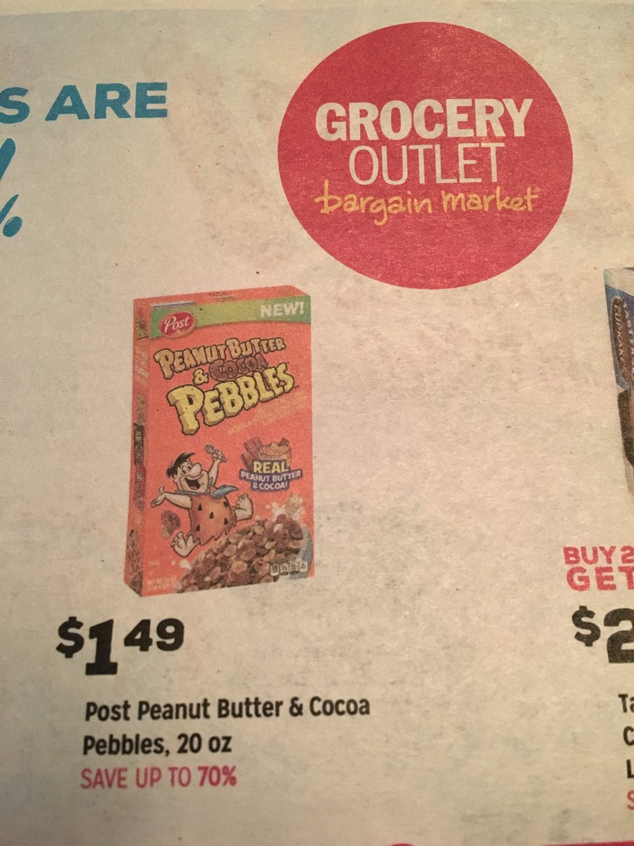 BedrockBugle's tweet photo. Great price on PB & Cocoa Pebbles at @GroceryOutlet
#desperateforcontent https://t.co/IBcik85PCS