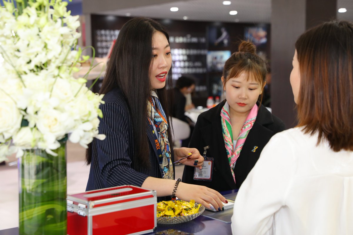 HADIDINT's tweet photo. Day two of #ABACE19 and still an energetic atmosphere. Thank you @AsianBAA , we are enjoying every moment! 

Visit us at Booth C703

#bizav #aviation #asia #ABACE #FBO #flightsupport #fuel #groundhandling #charter #concierge #flightplanning #flightpermits #ServiceToTheSkies https://t.co/kfXIF4HK4n