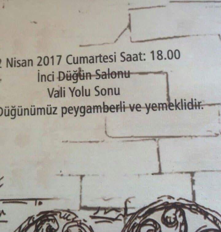Peygamberin de şahsen katıldığı bir kutlu düğün:)
Ancak hangi Peygamber olduğu belirtilmemiş...