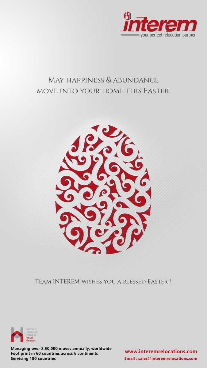 interemrelo's tweet image. Stand up and cheer, for Easter is here...Interem wishes you and your family an eggs-tra special Easter, filled with an abundance of joy, love and prosperity. #HappyEaster #Easter2019 #Interem #Packersandmovers