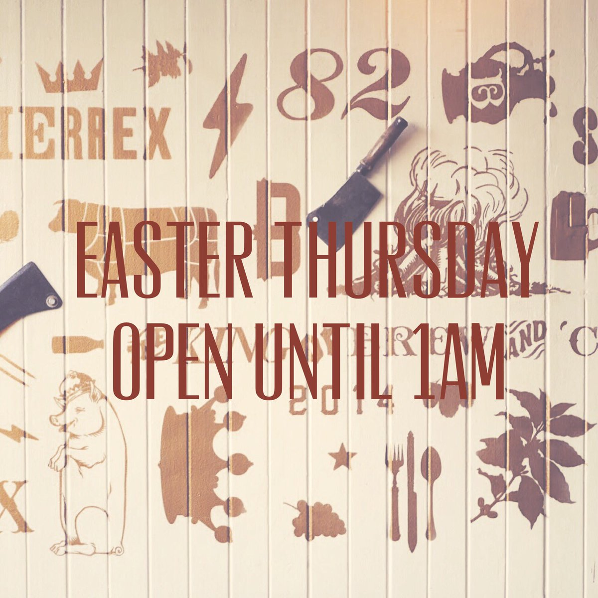 The Big Easter Weekend is nearly here!
This Easter Thursday we will be open all the way until 1am to make sure you have the best possible start to weekend! Pop in and see us!