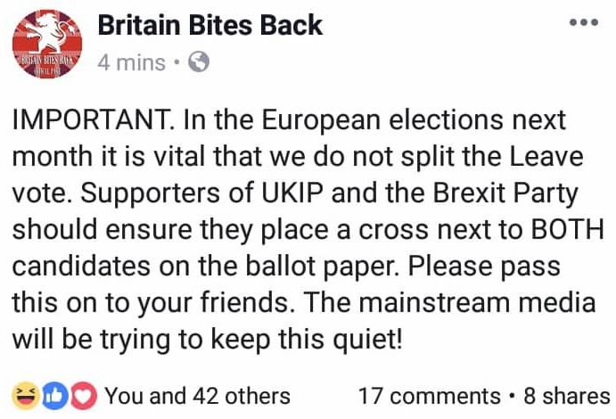 AlexMacLeod9's tweet photo. @Camz99 Tell Vince no to worry too much. Britain Bites Back FB page have a brilliant idea https://t.co/xI09mnBoOM