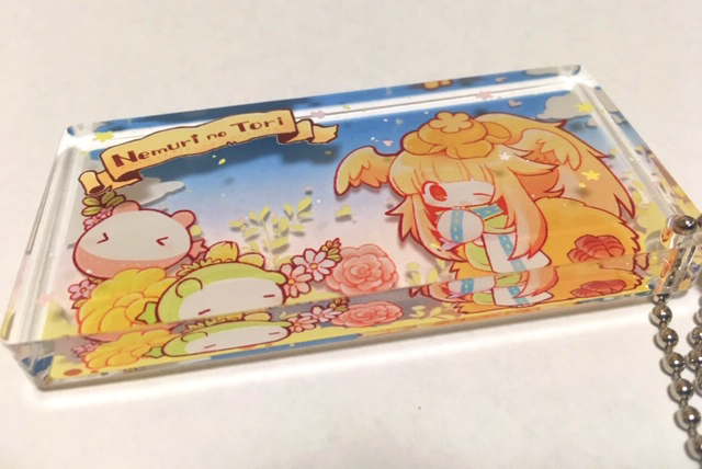inukaixx's tweet photo. ドミノストラップ（ぶ厚いアクリル板に印刷）の完成品が届いてました～。奥行きがあって、アクリル板の中に世界がぎゅっとつめこまれたかんじ…！ https://t.co/Wt7x3AuAv8