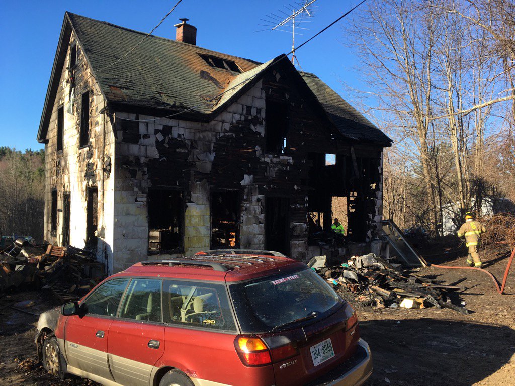 A New Ipswich home was destroyed in a fire early this morning.