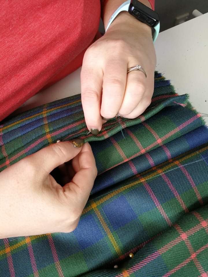 All of our kilts are completely hand sewn to the highest standard #kilt #kiltmaker #kilts #Edinburgh #tartan #traditionalskills #Kiltmakery