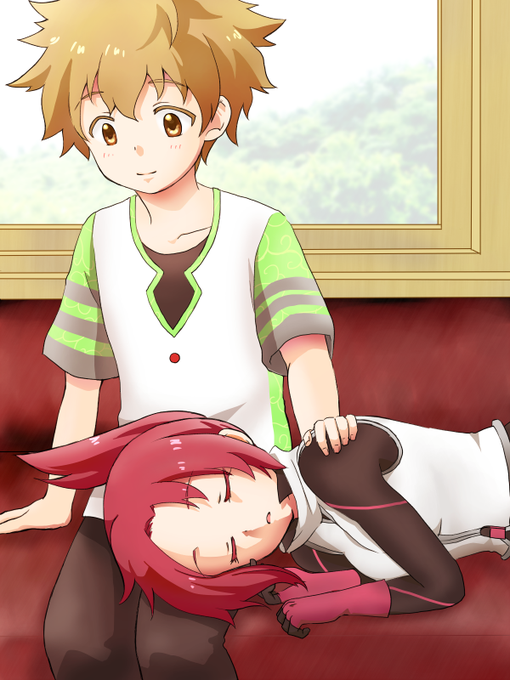 膝枕のtwitterイラスト検索結果
