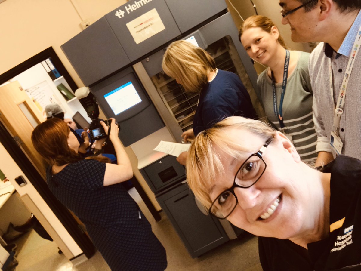 Only1annsmith's tweet image. Blood fridge blended learning filming today #patientsafety #trainingcompliance #essentialtraining @CatLamoon @BL_LTHTR