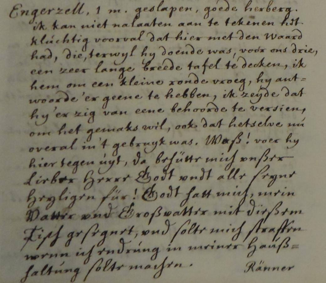 Alan_Moss's tweet photo. Hey #twitterstorians, in two separate Dutch travel manuscripts (1669-1670; 1677-1679) I found German quotes written in a different (Gothic) script. Have you come across something similar in travelogues? https://t.co/neGkgQC4ps