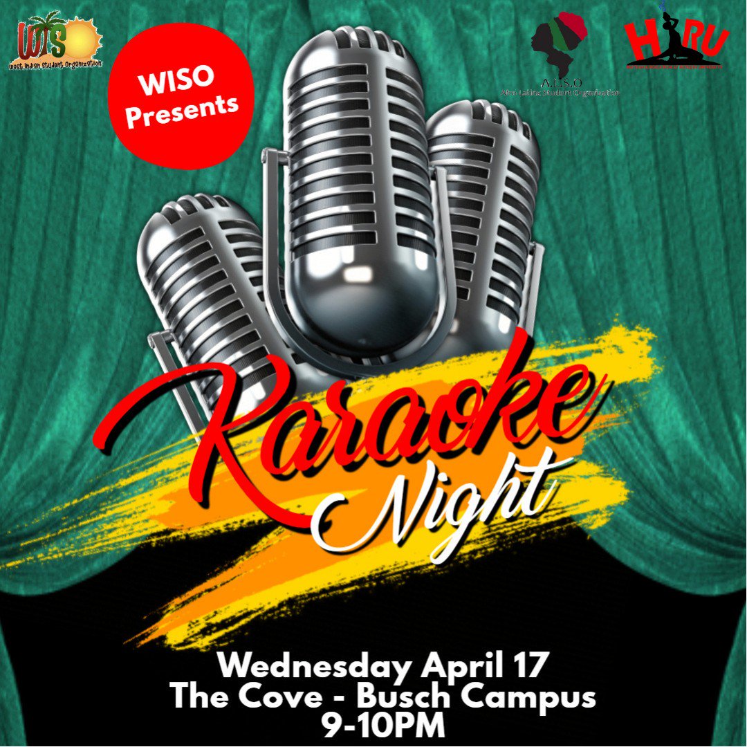 WISO_RU's tweet photo. 3rd day of WISO week come out to show off your singing skills at THE COVE in the BUSCH STUDENT CENTER! 🎶🎤 #WiSoLit #WisoWeek #CD2K19 https://t.co/cY6DhtEa9l