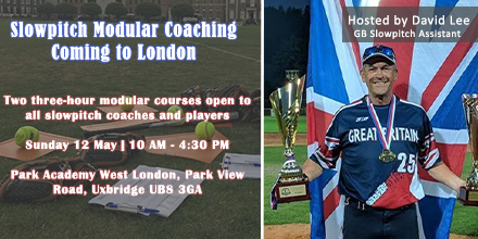 bsuk's tweet photo. Want to improve your slowpitch softball game? Learn from @TeamGB assistant David Lee on 12 May in London - open to all players and coaches! MORE: https://t.co/Mz0AC37RF9 https://t.co/i1MqzfBO0f
