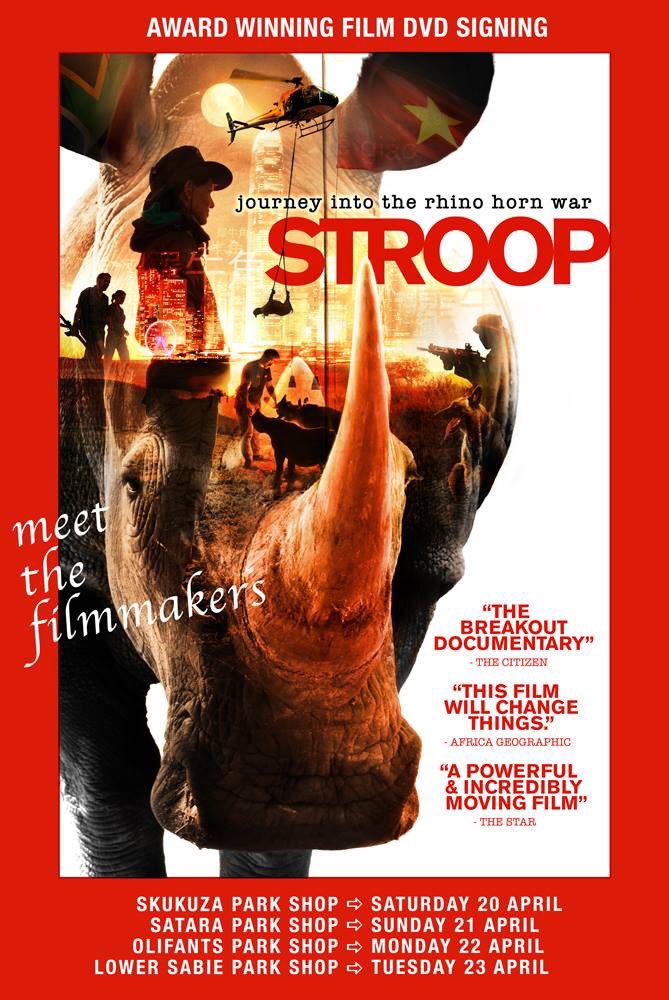 Exciting News as STROOP Launches DVDs throughout Kruger! The park shops in the Kruger National Park will be selling STROOP DVDs, and the launch is happening throughout the park camps this long weekend. We’ll be there, so join us for the journey as we keep you posted along the way