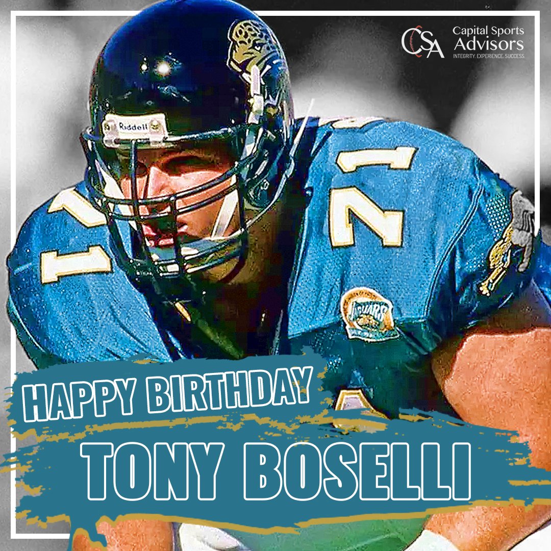 From family, we want to wish a Happy Birthday to Tony Boselli 