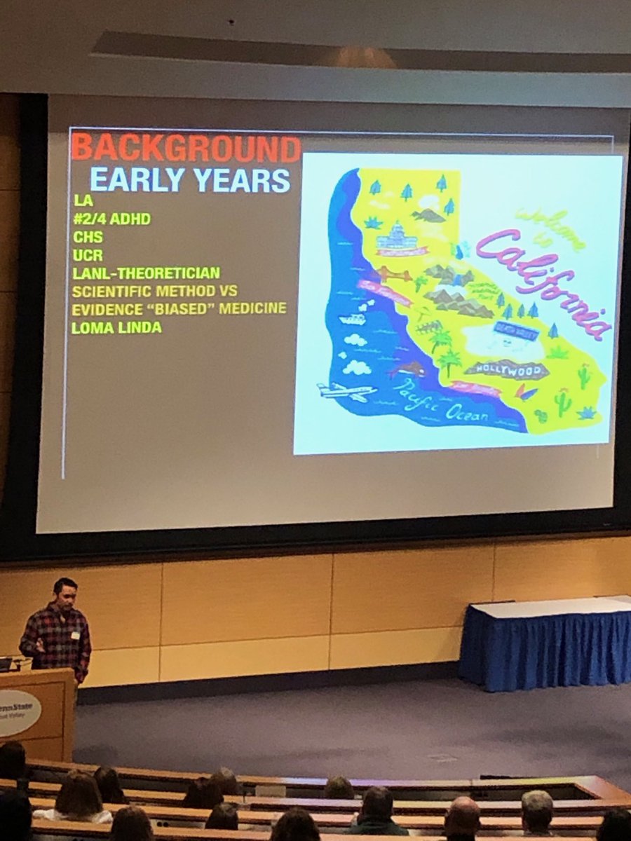 annebuchanan's tweet photo. Listening to a fascinating presentation by ER physician ⁦@kvnmns⁩ sharing his early years (ADHD, 2.0 high school GPA, second from bottom in his med school class) en route to his pioneering a new triage method for mass casualties. He was in Vegas ER night of 2017 shooting. https://t.co/i8Eyz2m0tx