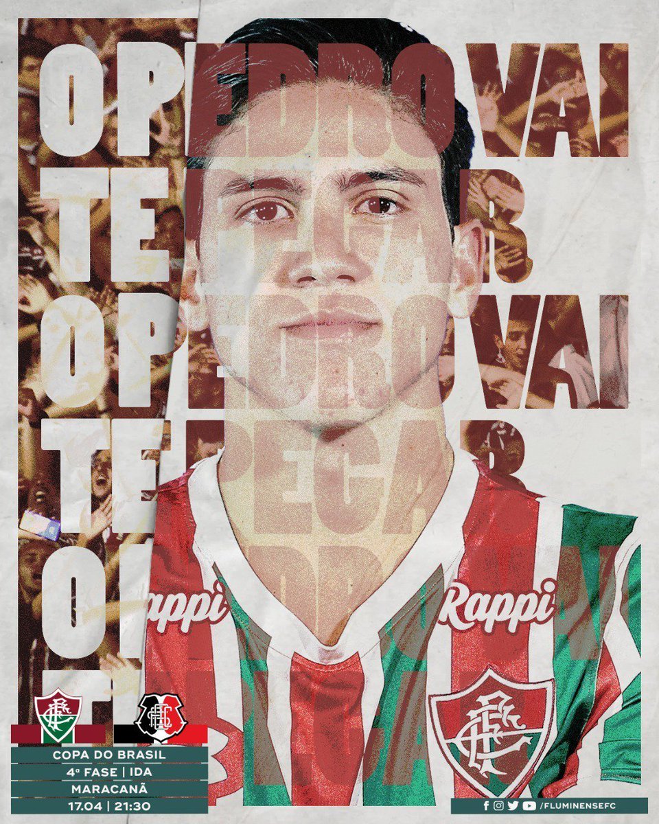 FluminenseFC's tweet photo. É #DiaDeFlu e dia de #P9EstáVoltando! É dia de todos cantando juntos na #NossaCasa: 🎵O PEDRO VAI TE PEGAR!🎵

Garanta seu ingresso >> https://t.co/NF8ScuL0Jo #JuntosSomosMaisFortes https://t.co/gBmvfQXSkH