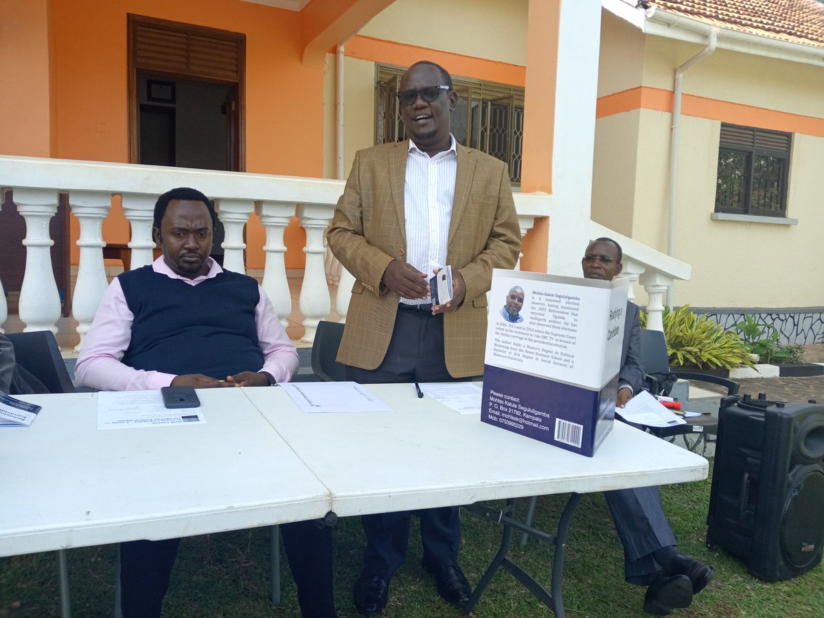AndrewOmara8's tweet photo. The Country Representative 4 the @WeAreNIMD Uganda speaking at the book launch by Mohles Kalule Segululigamba titled Readying a Candidate at @WeAreNIMD offices. @IpodUganda @FrankRusa @UPC_Since1960 @NRMOnline @jeema256 @FDCOfficial1 @DPSecretariat1 gives NIMD goals &amp; objectives https://t.co/aLhxO79yCF