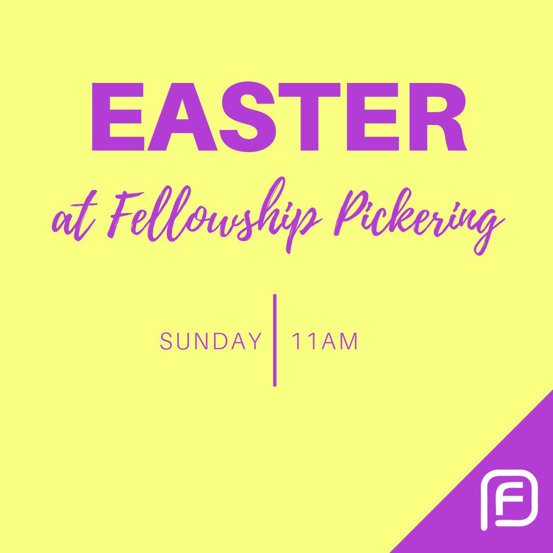 FP_Church's tweet photo. Only FOUR days left until Easter Sunday! Whether you are curious about who Jesus is or just want to know more about the Christian faith in general we want to invite you to celebrate with us at Fellowship Pickering! We meet at 11am at PineRidge Secondary! https://t.co/u1kzB6BBAE