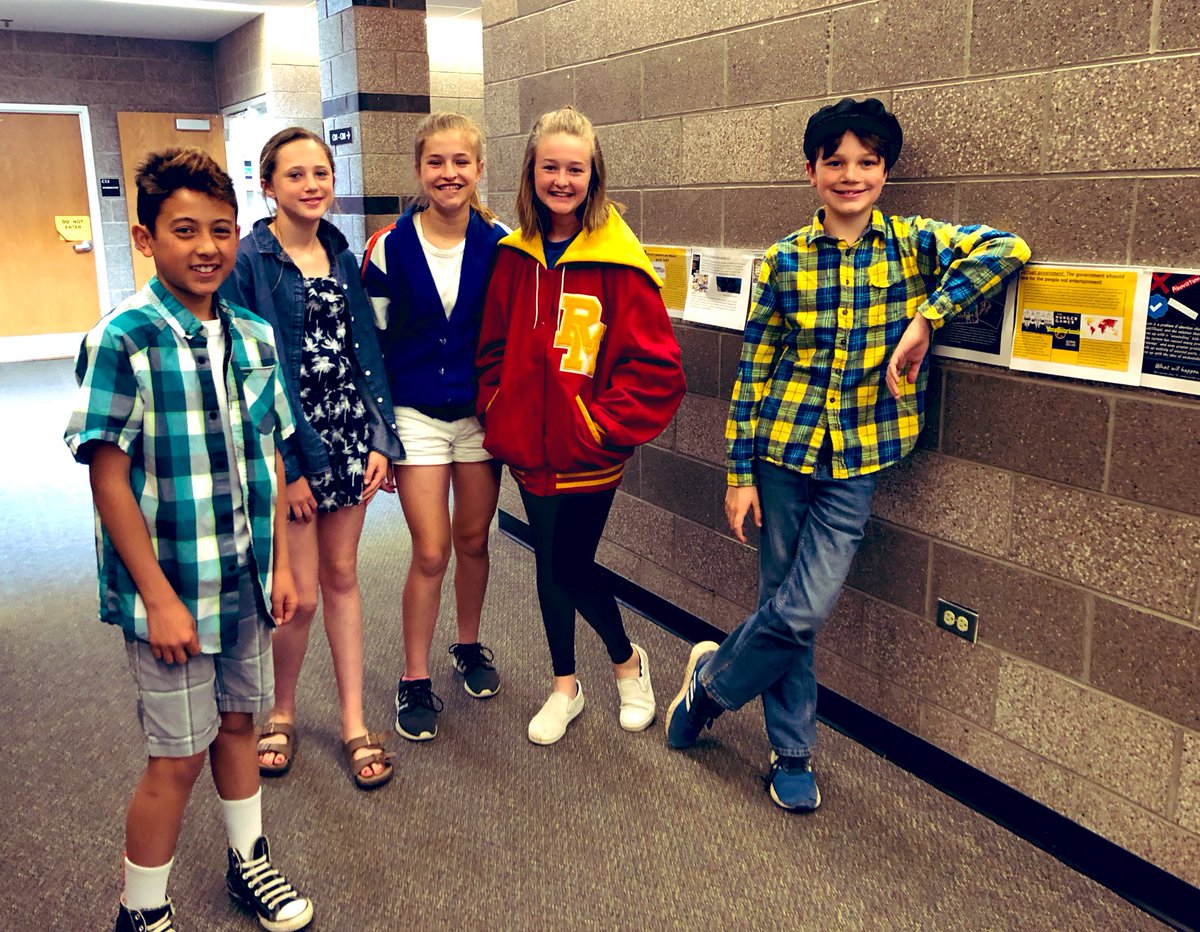 WebberMS's tweet photo. Ss &amp; teachers getting into character for the Outsiders rumble. This classic novel continues to be relevant &amp; engaging! TY @se4realhinton @KatieSovine @Emjay460 @cassyoco #webberReads #theWebberWay #PSDproud https://t.co/UtFW1CKNf6