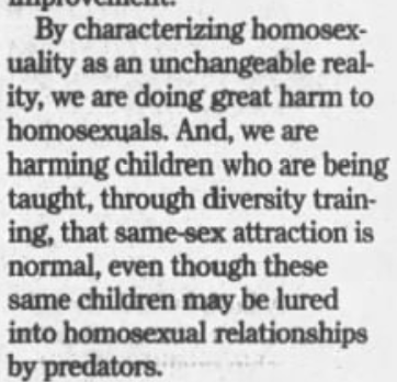 The Times Leader (Wilkes-Barre, PA) 2008-03-23"Gay activists are quick to label anyone who opposes their agenda a "homophobe." It's a label used for political gain, a clever ruse to elicit support and silence opponents."