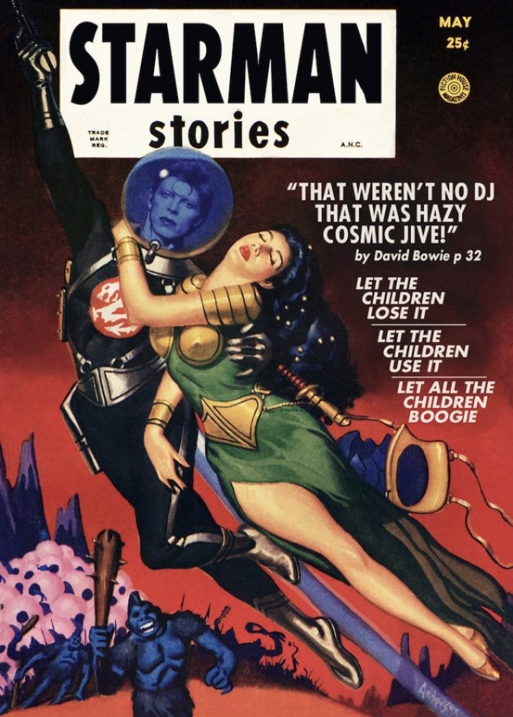 gallerybowie's tweet photo. David Bowie songs turned into vintage comic book covers.
Artwork by Todd Arcott https://t.co/a6eLKLkywi